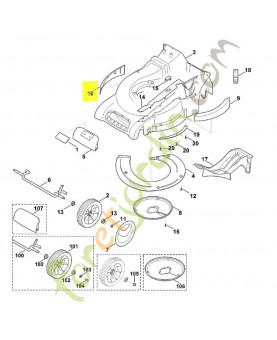 Bouclier droit 6340-706-7305. Pièce de rechange Sithl / Vicking