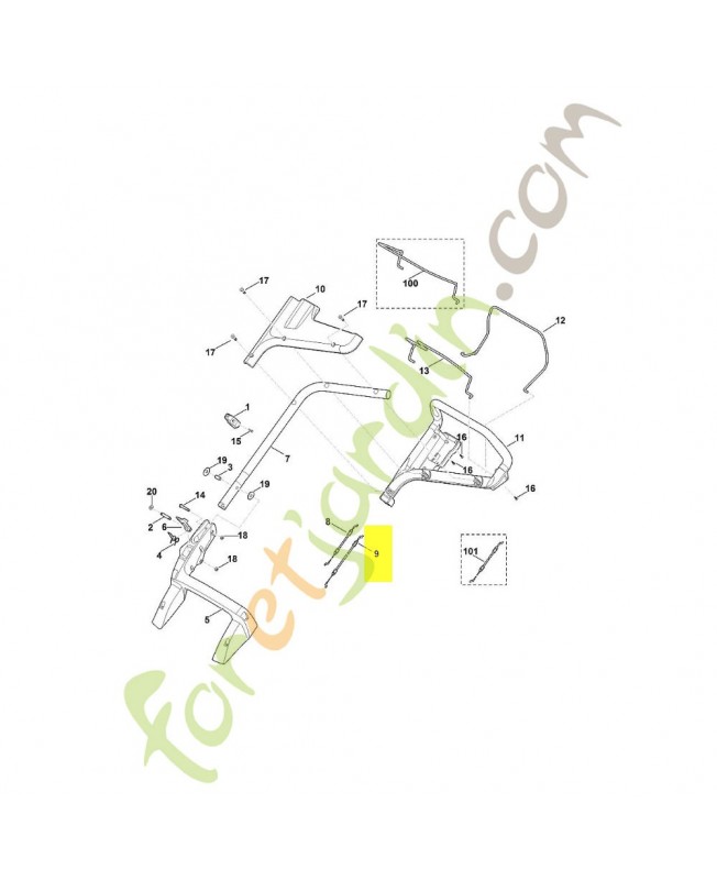 Cable Stihl ref. 6358-700-7531