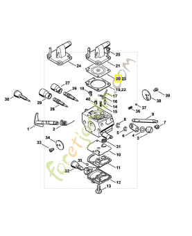 Membrane de réglage 4134-121-4701. Pièce détachée Stihl / Vicking