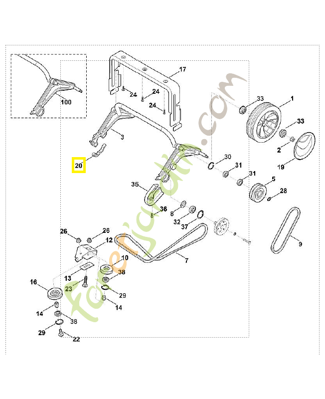 Crampon d axe 6375-763-2800. Pièce de rechange Sithl / Vicking