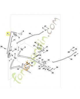 Bielle d'attaque 6170-764-3400. Pièce de rechange Sithl / Vicking