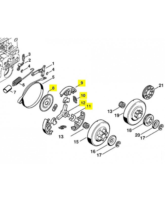 Embrayage 1127-160-2051 stihl