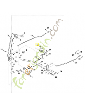 Bride de ressort 6165-708-0300. Pièce de rechange Sithl / Vicking