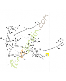 Boulon a embase 6165-764-3600. Pièce de rechange Sithl / Vicking