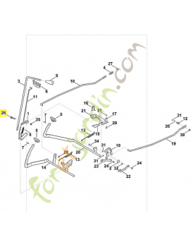 Vis a six pans m8x35 9018-318-1880. Pièce de rechange Sithl / Vicking