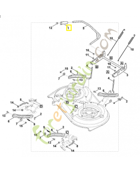 Poignée 6165-703-4100. Pièce de rechange Sithl / Vicking