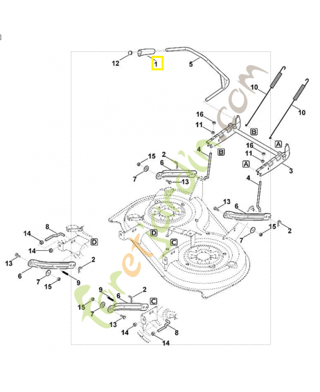 Poignée 6165-703-4100. Pièce de rechange Sithl / Vicking