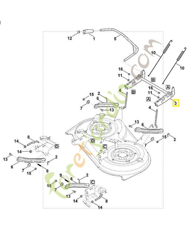 Pièce de suspension 6165-760-7800. Pièce de rechange Sithl / Vicking
