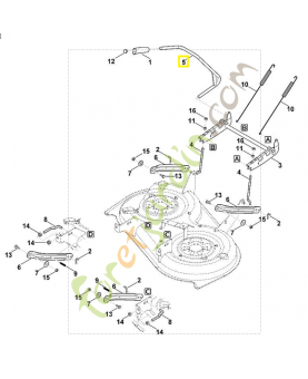 Levier de réglage 6165-700-2900. Pièce de rechange Sithl / Vicking