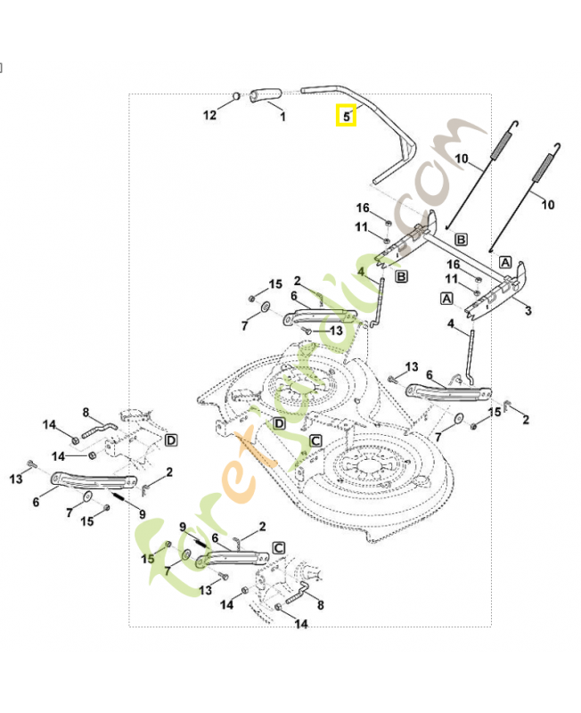 Levier de réglage 6165-700-2900. Pièce de rechange Sithl / Vicking