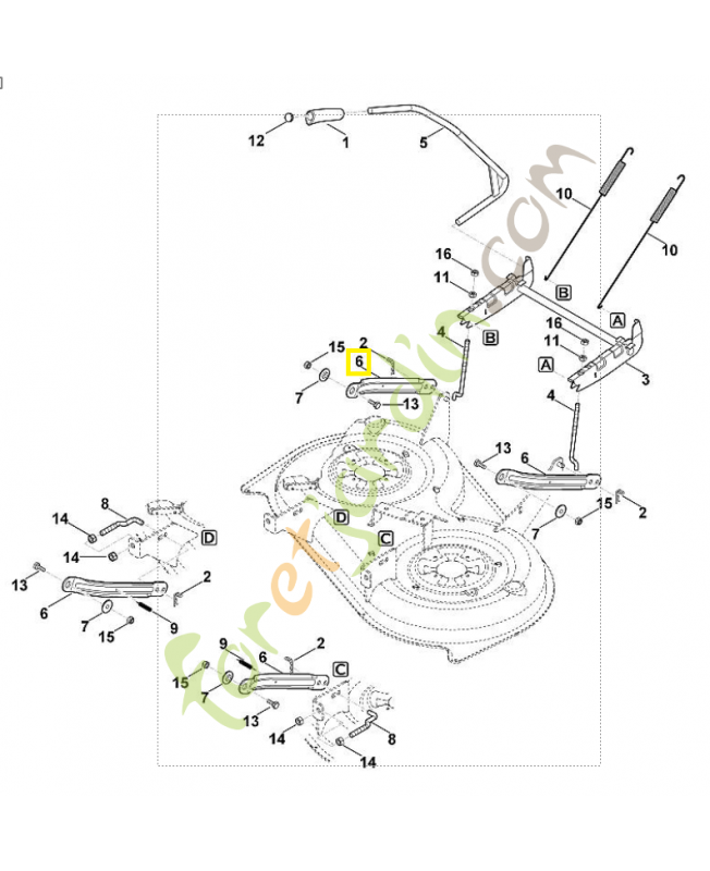 Bielle oscillante 6165-763-5600. Pièce de rechange Sithl / Vicking