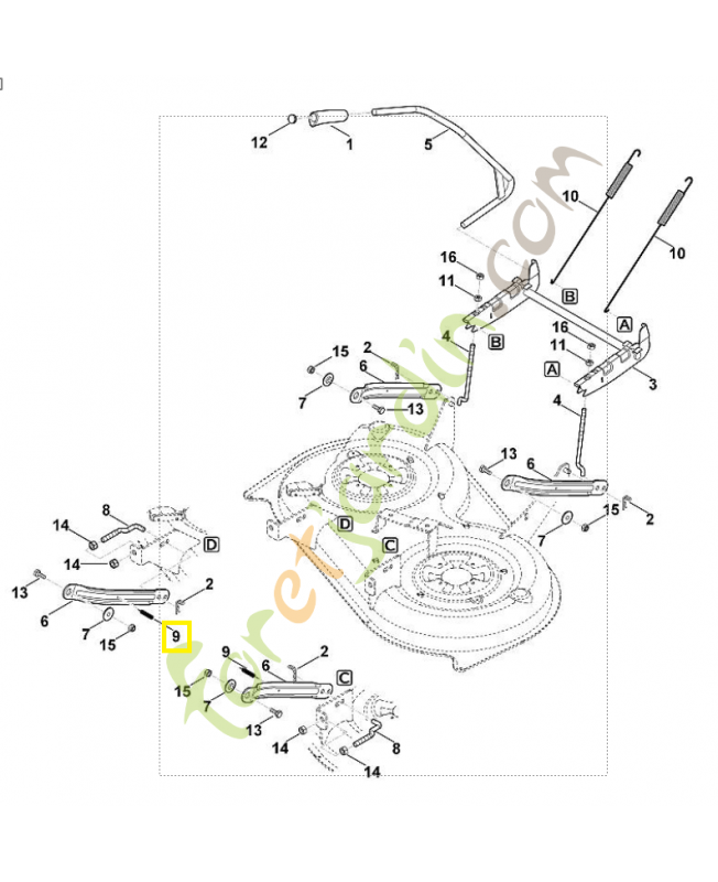 Ressort de tension 6165-703-5120. Pièce de rechange Sithl / Vicking