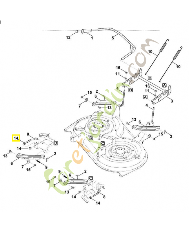 Écrou six pans m 12 9210-261-1400. Pièce de rechange Sithl / Vicking
