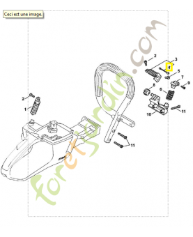 Arrêtoir 1142-790-8101. Pièce détachée Stihl / Vicking