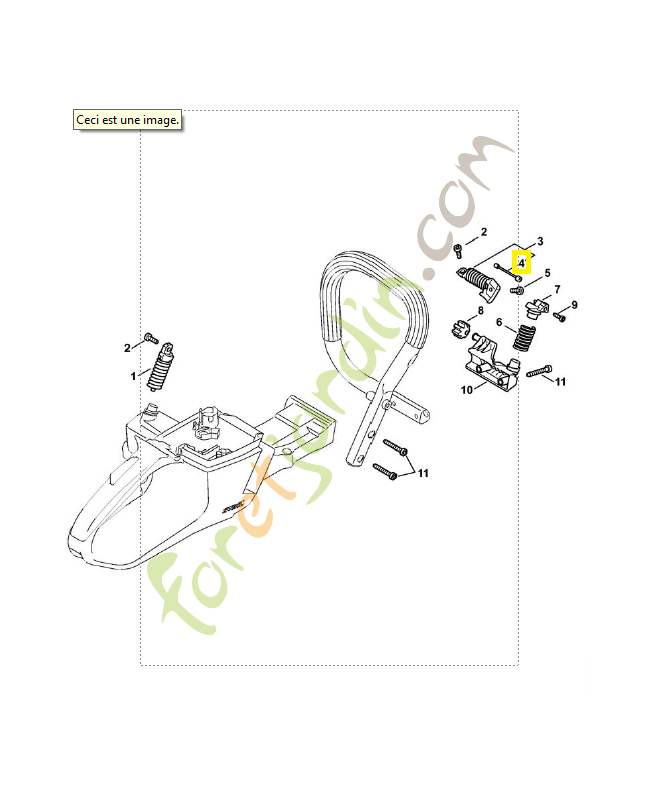 Arrêtoir 1142-790-8101. Pièce détachée Stihl / Vicking