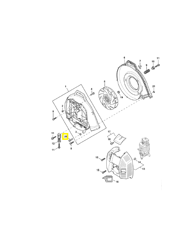 Vis cylindrique 9022-346-1069. Pièce détachée Stihl / Vicking