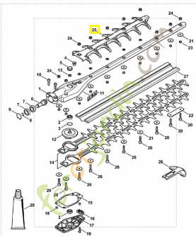 Protection anti-coupure 4243-740-9500. Pièce détachée Stihl / Vicking