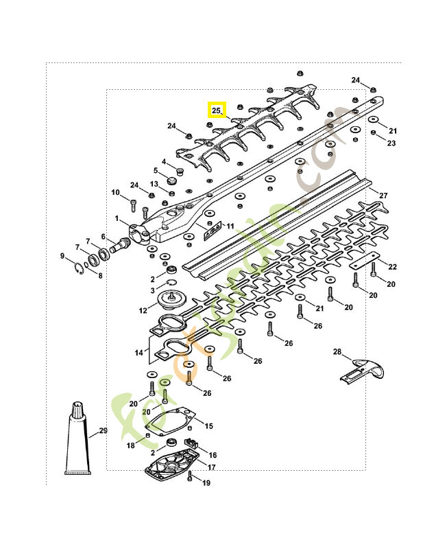 Protection anti-coupure 4243-740-9500. Pièce détachée Stihl / Vicking