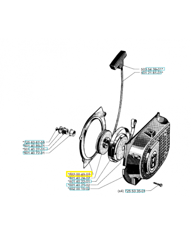 Obturateur 502004901. Pièce de rechange Husqvarna Obturateur 502004901. Pièce de rechange Husqvarna