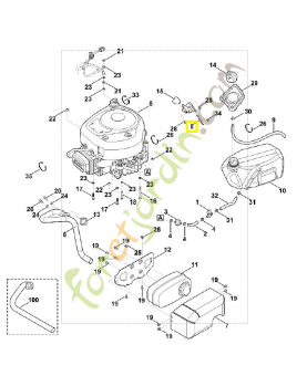 Câble de commande des gaz 6140-180-1100. Pièce de rechange Sithl / Vicking