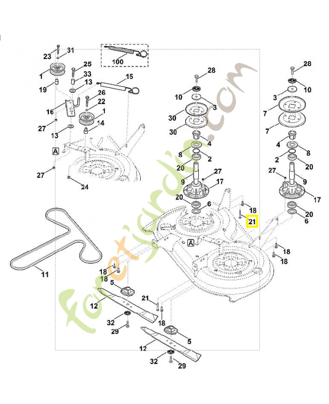 Vis six pans m8x50 9008-319-1950. Pièce de rechange Sithl / Vicking