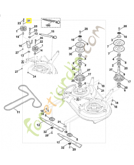 Rondelle din440-9 9289-003-0190. Pièce détachée Stihl / Vicking