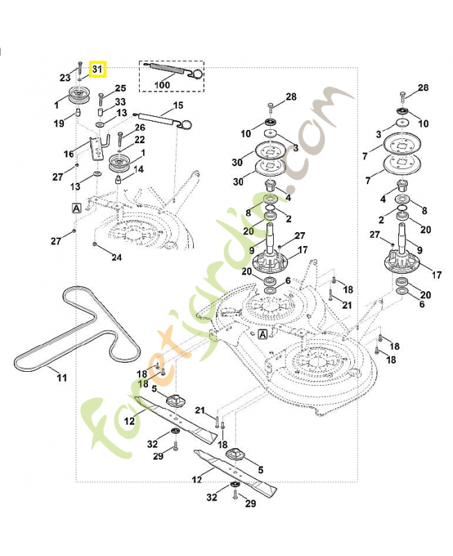 Rondelle din440-9 9289-003-0190. Pièce détachée Stihl / Vicking