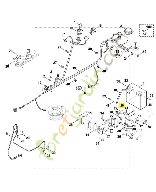 Ecrou à six pans m5 9210-259-0700. Pièce détachée Stihl / Vicking