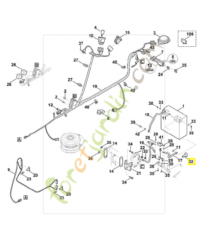 Capuchon 6140-405-5100. Pièce de rechange Sithl / Vicking