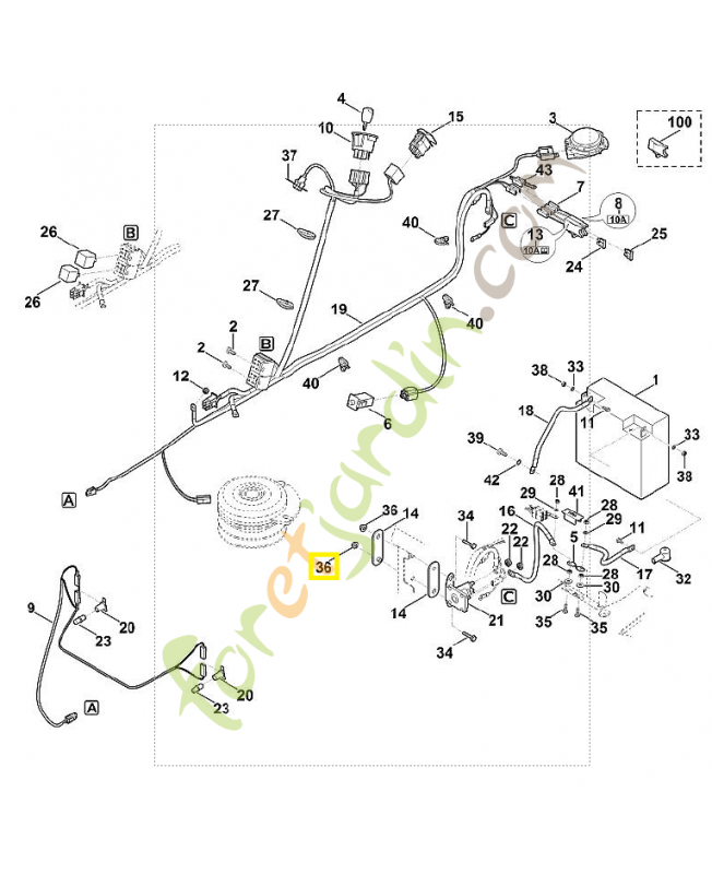 Ecrou a six pans m6 9216-261-0901. Pièce de rechange Sithl / Vicking