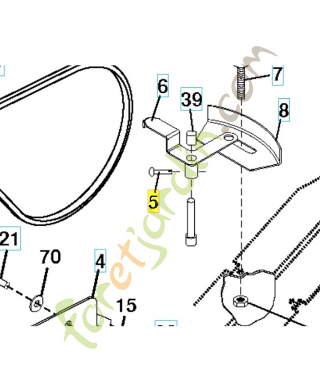Axe fixation de levier 532164329