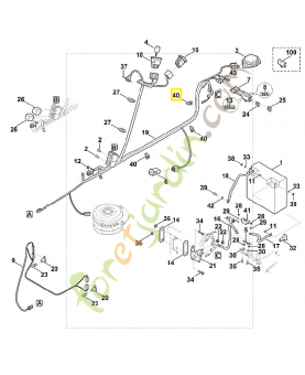Serre cable 4,6x165 0751-010-7294. Pièce de rechange Sithl / Vicking