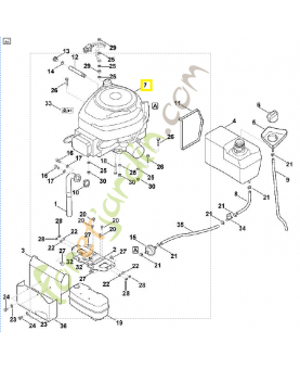 Moteur b&s 4 tps 6170-011-1800. Pièce de rechange Sithl / Vicking