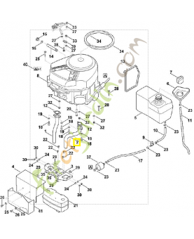 Raccord coude gauche 6170-140-2510. Pièce de rechange Sithl / Vicking