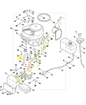 Raccord coude droite 6170-140-2515. Pièce de rechange Sithl / Vicking