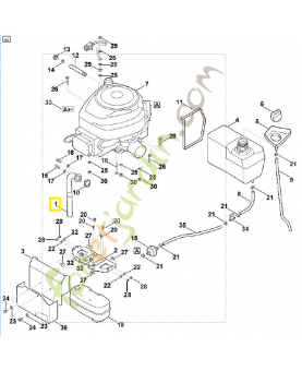Raccord coude 6170-140-2535. Pièce de rechange Sithl / Vicking