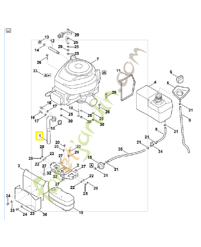 Raccord coude 6170-140-2535. Pièce de rechange Sithl / Vicking