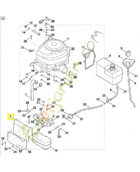 Tôle de protection 6170-145-3700. Pièce de rechange Sithl / Vicking