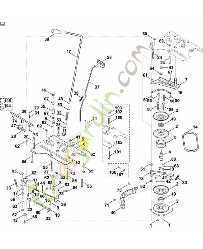 Tôle d'appui 6170-162-1900. Pièce de rechange Sithl / Vicking