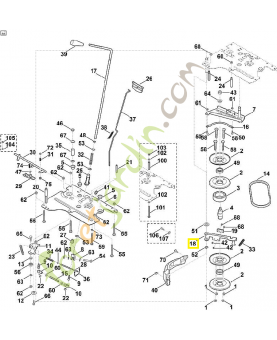 Levier de frein 6170-162-2500. Pièce de rechange Sithl / Vicking