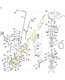 Poulie a gorge 6170-162-4100. Pièce de rechange Sithl / Vicking