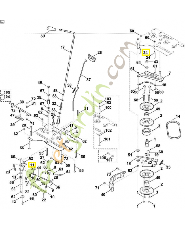 Boulon 6170-162-5200. Pièce de rechange Sithl / Vicking