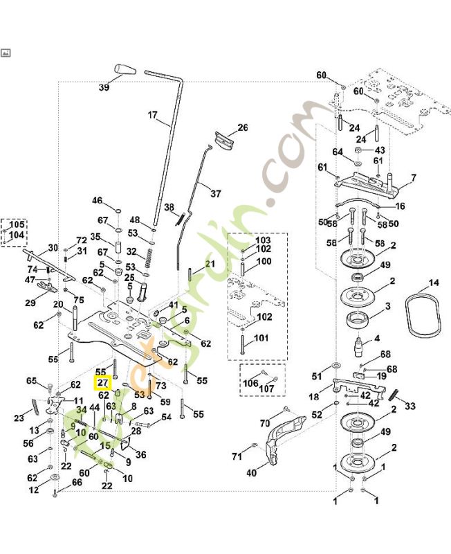 Boulon 6170-162-5220. Pièce de rechange Sithl / Vicking