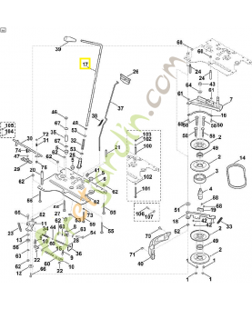 Levier de commande 6170-162-9600. Pièce de rechange Sithl / Vicking