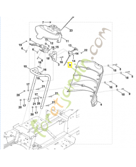 Câble de commande de gaz 6170-180-1130. Pièce de rechange Sithl / Vicking