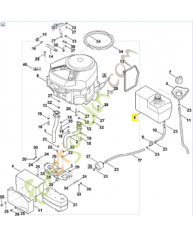 Réservoir d'essence 6170-351-0405. Pièce de rechange Sithl / Vicking
