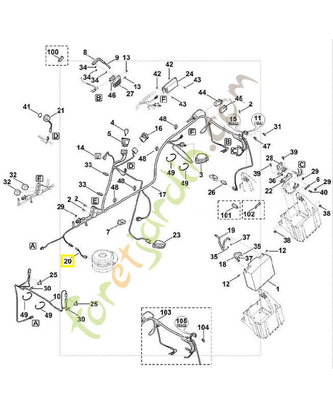 Câble adaptateur 6170-440-0500. Pièce de rechange Sithl / Vicking