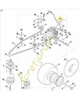 Levier 6170-647-3510. Pièce de rechange Sithl / Vicking