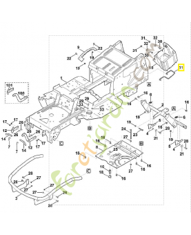 Support de batterie 6170-403-0410. Pièce de rechange Sithl / Vicking