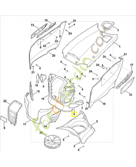 Verre projecteur gauche 6170-405-3210. Pièce de rechange Sithl / Vicking